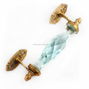 Poignée d'armoire en vrac laiton verre à facettes fait à la main en gros poignée de commode Style Antique Lot poignée de tiroir poignée de porte Vintage - Product Image 1