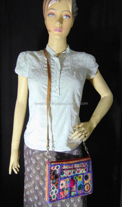 Bolso de Mano Abierto Tradicional Indio Unisex Vintage, de Lona de Algodón Bohemio con Patrón Geométrico y Bordado de Estilo Nacional - Product Image 5