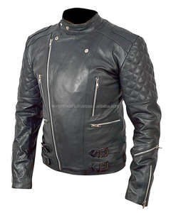 Mejor venta al por mayor de los hombres de calidad moto genuino piel de cordero chaqueta de cuero - Product Image 3