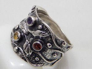 Anillo de bodas de plata de ley 925 con piedras preciosas de cuarzo para mujer estilo clásico certificado CMA - Product Image 2