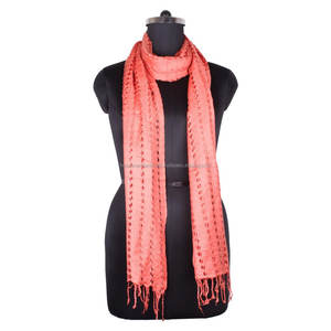 Bufanda delgada de red de rayón, bufanda de red de rayón tejida a mano para niñas SC0204, bufanda delgada de red de rayón, bufanda delgada tejida a mano - Product Image 1