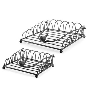 Porte-serviettes en forme d'anneau carré classique Vaisselle d'extérieur en métal stocké! Pour les mariages fêtes restaurants. - Product Image 1