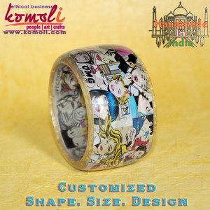 Bracelets en résine pop art de bande dessinée, bijoux personnalisés en vrac - Product Image 2