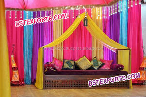 เวทีงานแต่งงานแบบเอเชีย ตกแต่งด้วยคริสตัลสีทอง สวยงามทันสมัย สำหรับงานเลี้ยงฉลองแต่งงาน ตกแต่งเวทีงานอีเว้นท์ในแมสซาชูเซตส์ - Product Image 2