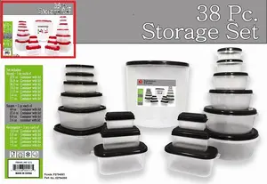 38PCS Plastic Food Storage Set