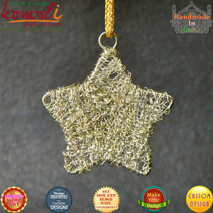 Adornos de Navidad en forma de corazón, decoración de metal, alambre, arte, Navidad, venta al por mayor - Product Image 4