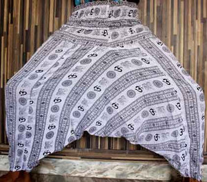 Pantalones de yoga con estampado de símbolo OM para hombre y mujer, Pantalón de algodón, estilo harem, Ali baba, boho, hippie, Aladdín, gitano, venta al por mayor - Product Image 3