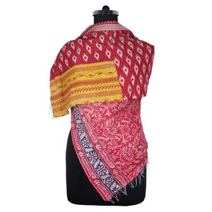 Kantha Work Cotton Handmade Vintage Style <b>Scarf</b> Trendy Design for Girls SC1015 <b>Scarf</b> Vintage Kantha Hand Stitched Cotton Allover - Product Image 1