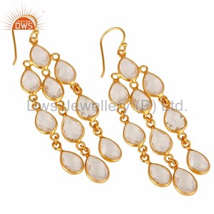 Lustre en pierre précieuse en Quartz or et cristal, boucles d'oreilles, outils de fabrication et de fabrication de bijoux, livraison gratuite - Product Image 2