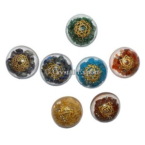 Engraved Orgone Dome <b>Chakra</b> <b>Set</b> : Top Quality Orgone Engraved <b>Chakra</b> <b>Set</b> Available Online <b>Chakra</b> <b>Sets</b> - Product Image 1