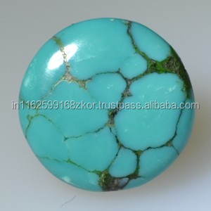 Venta al por mayor 15mm Natural turquesa azul redondo cabujón corte piedra preciosa suelta para joyería colgantes y anillos - Product Image 3