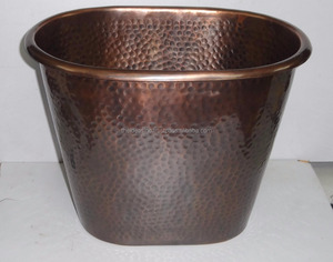 Refroidisseur à vin en cuivre massif, finition antique - Product Image 2