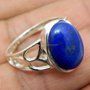 Anillo de Plata de Ley 925 con Lapislázuli Natural, Engaste de Canal, Joyería Fina Clásica para Mujer, Superventas - Product Image 1