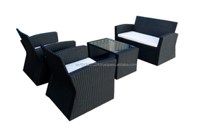 PE Poly Mimbre Ratán Muebles de jardín al aire libre Cómodo juego de sofás para su espacio de jardín - Product Image 5