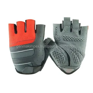 Guantes transpirables a prueba de golpes para hombre, de medio dedo, para ciclismo, antideslizantes