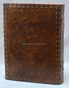 Wholesale Handmade Vintage Tree of <b>Life</b> Embossed Tan Hardcover Leather Diary with Clasp - Product Image 2