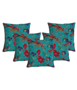 Wholesale Mix Lot Pillow Bird Print Kantha <b>Cushion</b> <b>Cover</b> - Product Image 2