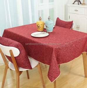 Linge de table luxueux avec belles grandes franges Linge de maison écologique en polyester doux pour la vente en gros de table ronde en Inde - Product Image 5