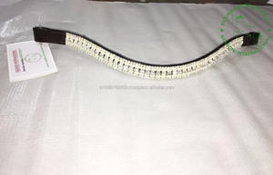 Banda Frontal de Cuero Premium de 5 Hileras con Cristales, Duradera y Decorativa para Brida de Caballo, Ideal para Entrenamiento y Competiciones - Product Image 6