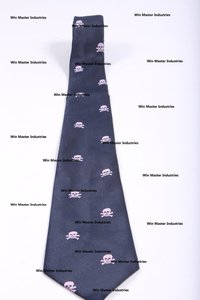 Cravate maçonnique en soie Regalia avec logo crâne Design élégant de cravate Kt - Product Image 2