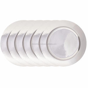 Assiettes de présentation rondes en métal argenté, idéales pour la décoration de tables à domicile et de mariage, vaisselle de dîner - Product Image 4