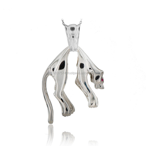 14K <b>Solid</b> <b>Gold</b> Jaguar <b>Pendant</b> Necklace Fine Animal Jewelry for Women for Wedding or Gift Handmade in Turkey - Product Image 1