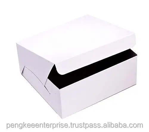 Kağıt kek kutusu (beyaz) 10.5X10.5X4.5 inç