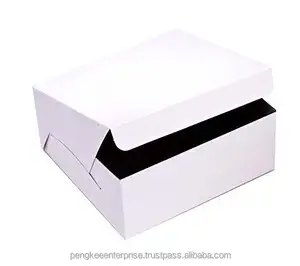 Caja de torta de papel de (blanco) 10,5X10,5X4,5 pulgadas