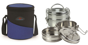 Dos capas de acero inoxidable Tifffin caja de almuerzo - Product Image 5