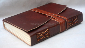 วารสารหนังขนาด B5สีน้ำตาลวินเทจแบบพรีเมี่ยมสมุดโน้ตถูกผูกด้วยความร้อนใช้ในสำนักงานธุรกิจแถบปิด - Product Image 3