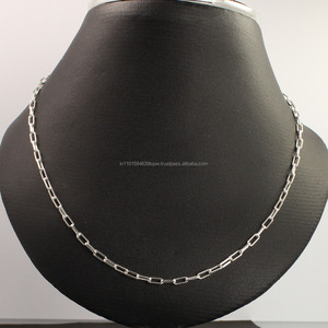 Venta al por mayor 925 plata esterlina sólida boda compromiso fiesta collar unisex 2,5mm ancho Cable cadena 18 pulgadas 46cm - Product Image 1