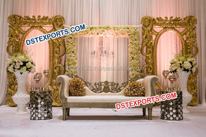 Wedding Bollywood Stage <b>Backdrop</b> Latest Design Wedding <b>Backdrop</b> Panels Modern Style Wedding Self <b>Standing</b> Panels - Product Image 2