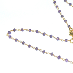 Collar de plata de ley 925 con gema de labradorita y amatista, joyería chapada en oro de 18k, forma redonda, venta al por mayor - Product Image 2