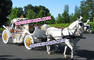 Carruaje de caballos de Cenicienta para boda, último diseño romántico de carruaje de Cenicienta, novedad - Product Image 5