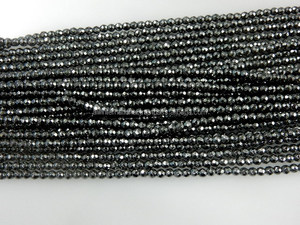 Prix d'usine en gros sur l'hématite naturelle perles de rondelle à facettes pierre noire perles en vrac - Product Image 6