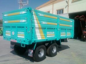 Remorque à Double axe et frein à Air 10 tonnes, remorque pour tracteur de ferme sèche-main, livraison arrière - Product Image 3