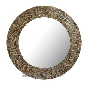 HT3132 MDF lacquered mother of pearl <b>shell</b> inlaid <b>mirror</b>- Ha Thai lacquer factory - Product Image 4
