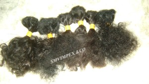 Extensions de cheveux humains Remy bruts en vrac indiens à donneur unique Cheveux de temple alignés sur les cuticules Cheveux crus de haute qualité - Product Image 3