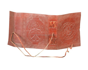 Celtic Serenity Sign Journal en cuir véritable en relief Eco Friendly Handmade A5 Notebook Wrap Around Blank School Diary For Gifts - Product Image 3