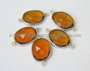 925เงินสเตอร์ลิงสีโรสโกลด์และเงินตัวเชื่อมต่ออัญมณีจี้ควอตซ์รูปเบียร์น้ำผึ้งนำโชคสำหรับเครื่องประดับงานเลี้ยง - Product Image 2