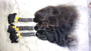 100% pelos crudos indios a granel Cabello humano indio. 100% Textura natural Cabello humano rizado profundo indio virgen a granel. Producto más vendido - Product Image 2