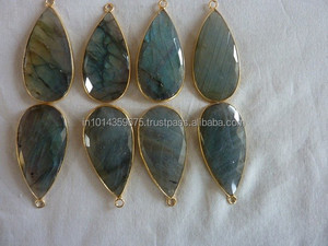 Bijoux fins pendentifs et breloques plaqué rhodium et or pierres précieuses Labradorite connecteurs bijoux en argent trouver des connecteurs - Product Image 5