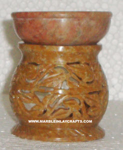 Stone <b>Aroma</b> Oil Warmer, Handmade Soapstone <b>Aroma</b> Oil <b>Diffuser</b> - Product Image 1