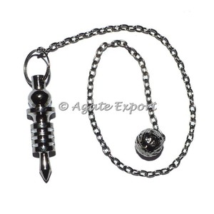Tiny 3 péndulos de metal negro Isis para aplicaciones escolares tradicionales de Feng Shui Healing Gemstone - Product Image 1