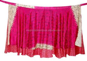 Faldas envolventes de seda para mujeres indias, faldas envolventes de seda, faldas envolventes de seda de dos capas - Product Image 2