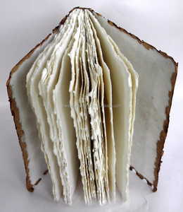 วารสารหนังแท้แบบเรียบงานแฮนด์เมดสำหรับเด็กผู้หญิงกระดาษมีขอบขรุขระเหมาะสำหรับเขียน - Product Image 4