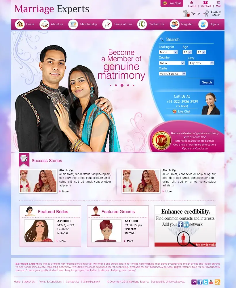 Php Matrimonial Scripts - Matrimonial Website Ontwikkeling Uit India