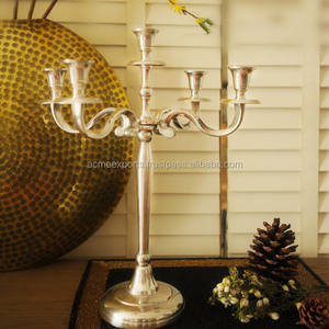 Mesa de aluminio decorativa boda candelabros centro de mesa - Product Image 1