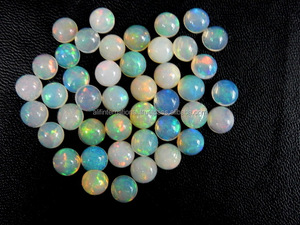 Venta al por mayor 6MM cabujón de ópalo etíope Venta caliente piedra redonda natural piedras preciosas sueltas - Product Image 4
