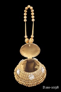 Handmade 1036 Metal Clutch Evening Bag High Quality Gold <b>Silver</b> Beaded Ladies' Purse with Stone Work for Party Bridal Affairs - Product Image 6